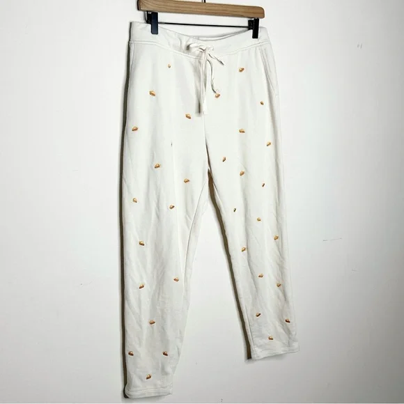 LOU & GREY Pumpkin Pie Embroidered Lounge Sweatpants Size Large - Picture 4 of 11